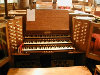 The organ console